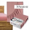 Prześcieradło Jersey z Gumką 120x200 Gruba Bawełna Bok 30 cm paryski róż